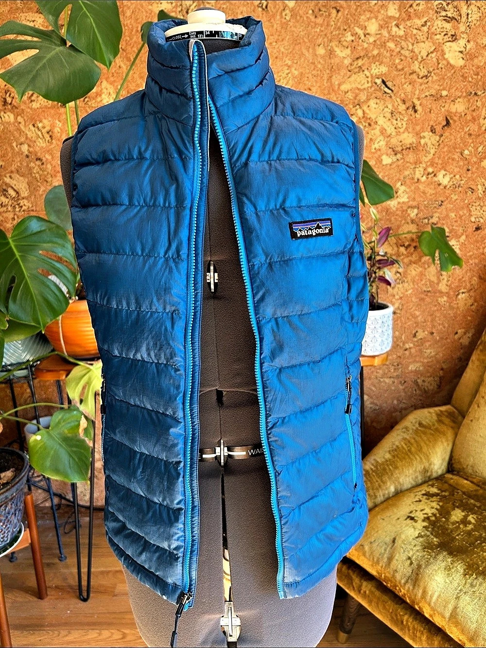 Patagonia Down Sweater Vest Women's Blue Quilted Vest